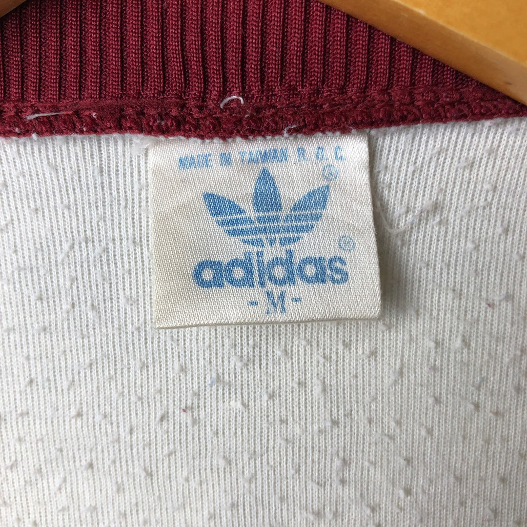 Vintage 80'S adidas track jacket, size M for men unclear burgundy type Vintage Second Hand