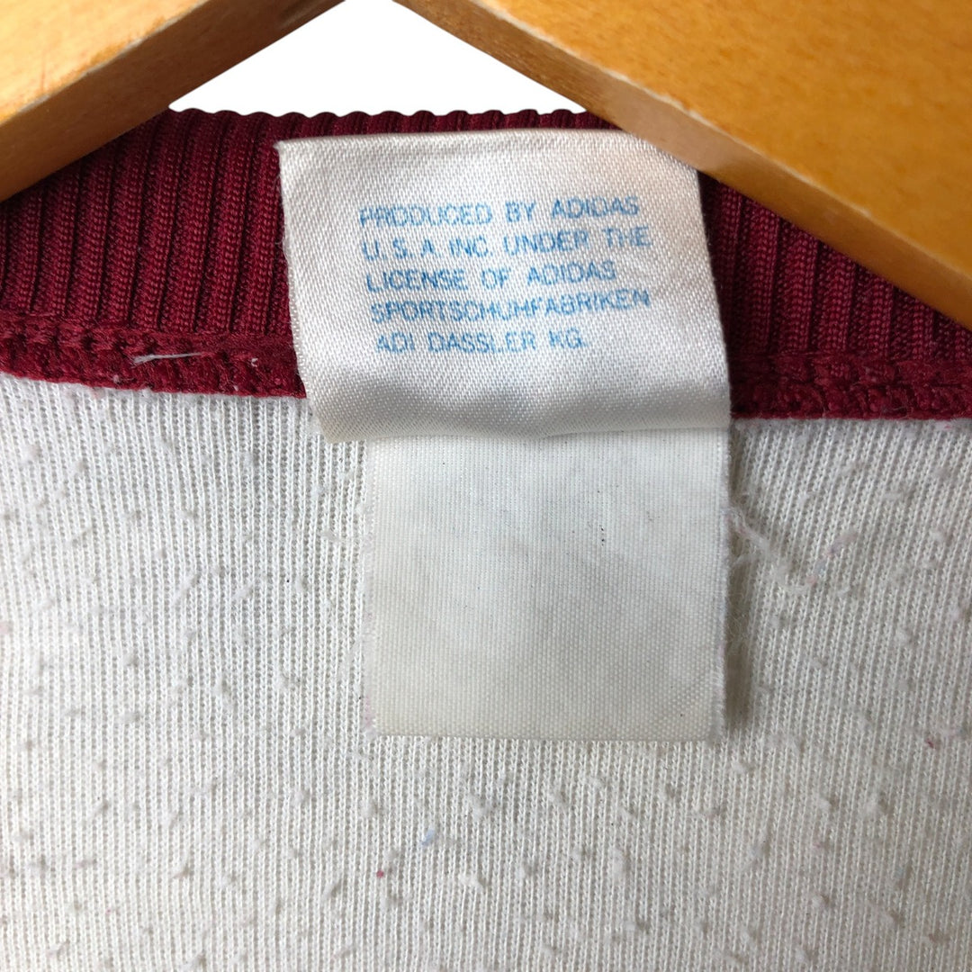 Vintage 80'S adidas track jacket, size M for men unclear burgundy type Vintage Second Hand