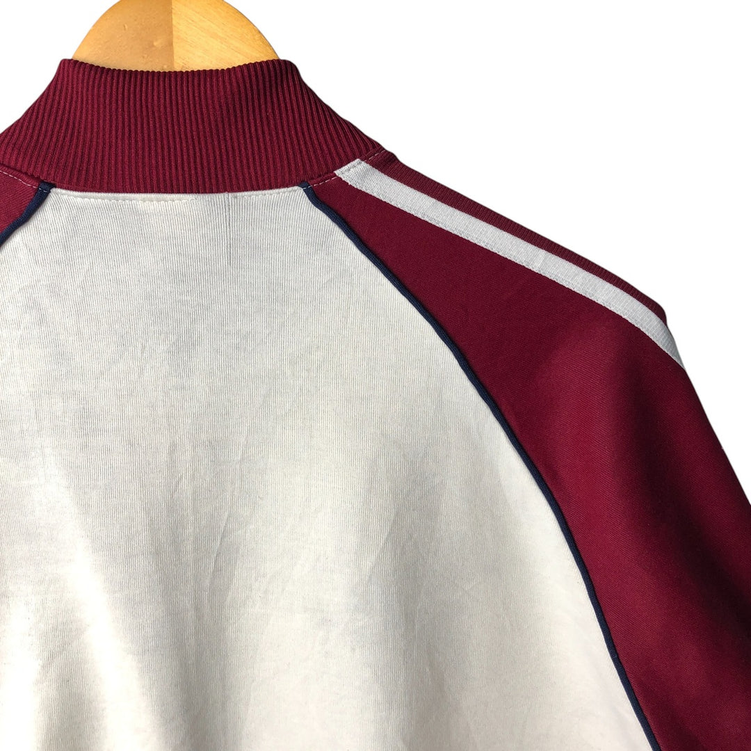 Vintage 80'S adidas track jacket, size M for men unclear burgundy type Vintage Second Hand