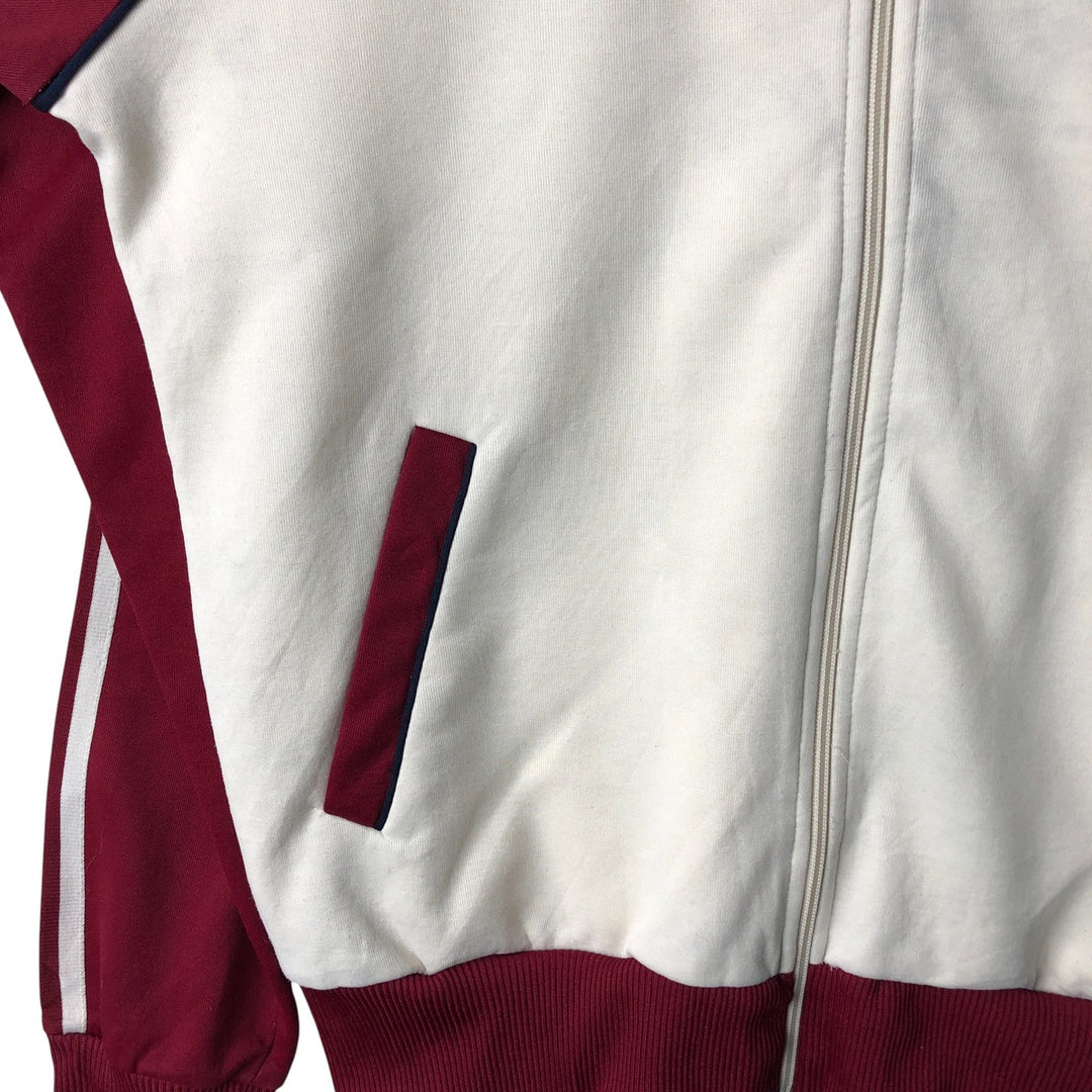 Vintage 80'S adidas track jacket, size M for men unclear burgundy type Vintage Second Hand