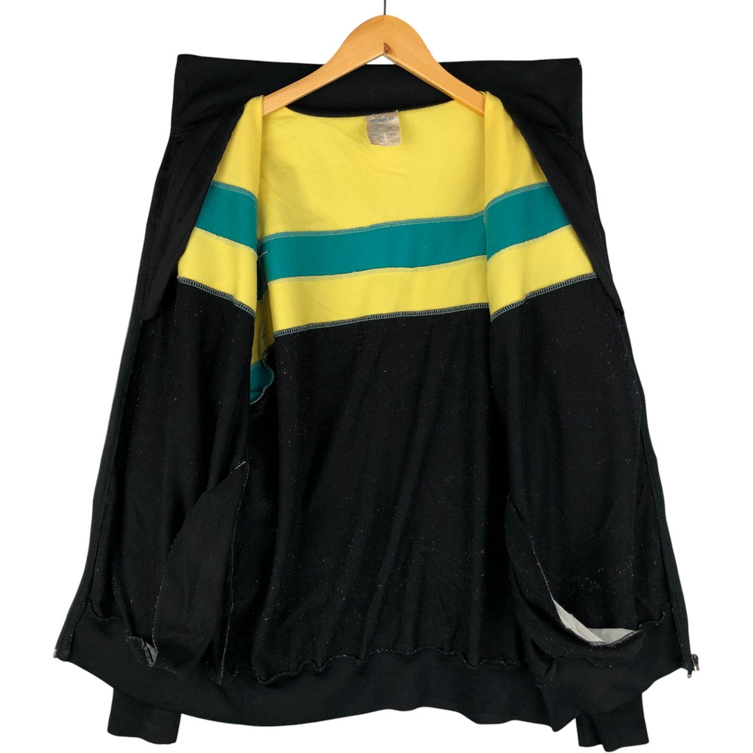 Vintage 70s-80'S adidas track jacket, men's size L polyester black type Vintage Second Hand