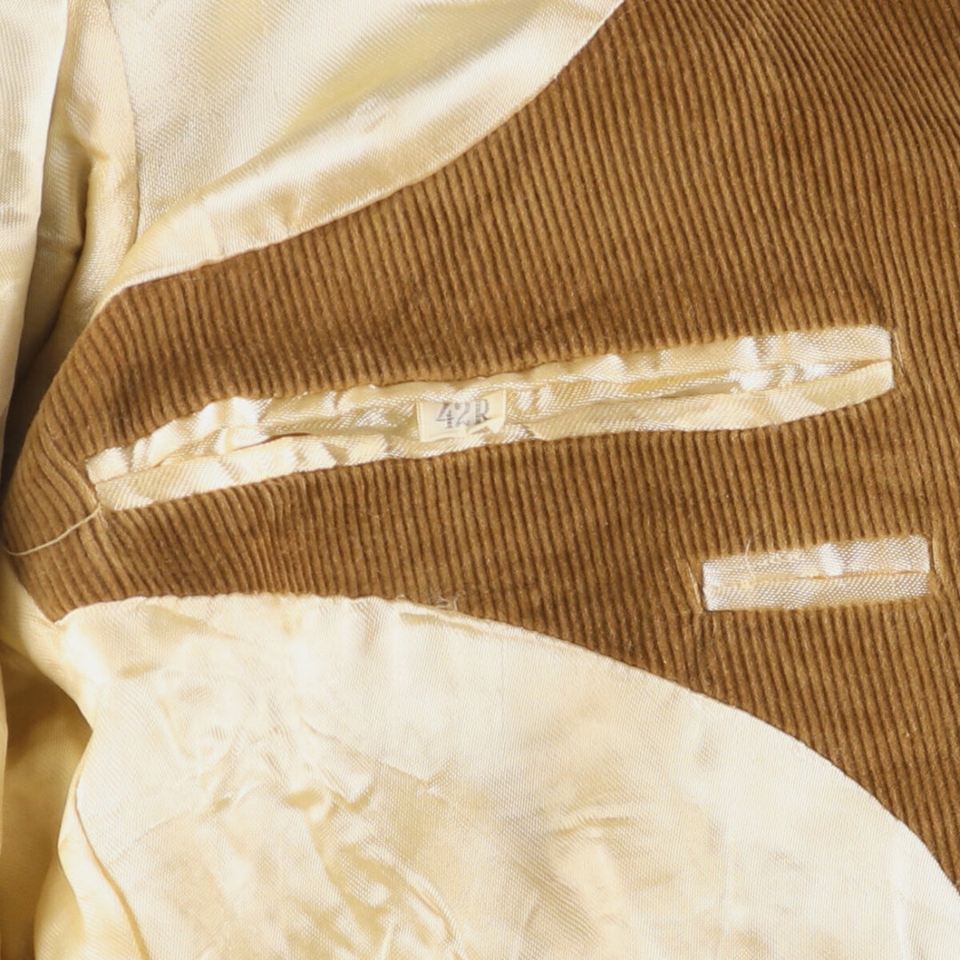 Brad Whitney Vintage Corduroy Tailored Jacket, Men's Size L cotton Beige type Vintage Second Hand