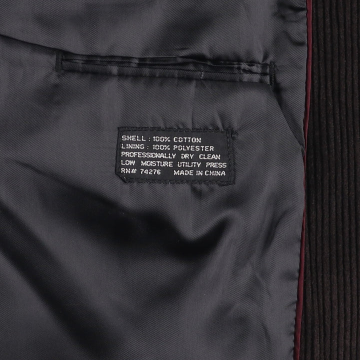 Jeremy Cobb Corduroy Tailored Jacket, Men's Size Medium cotton brown type Vintage Second Hand