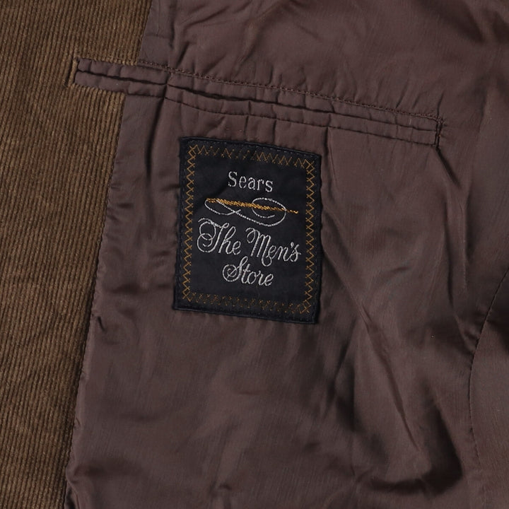 Sears The Men's Store Vintage Corduroy Tailored Jacket, Men's Size Medium unclear brown type Vintage Second Hand