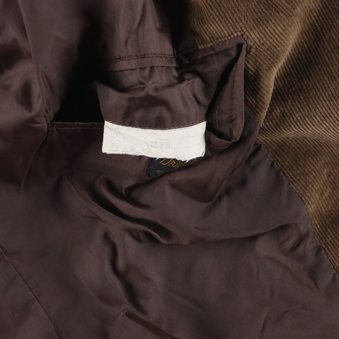 Sears The Men's Store Vintage Corduroy Tailored Jacket, Men's Size Medium unclear brown type Vintage Second Hand