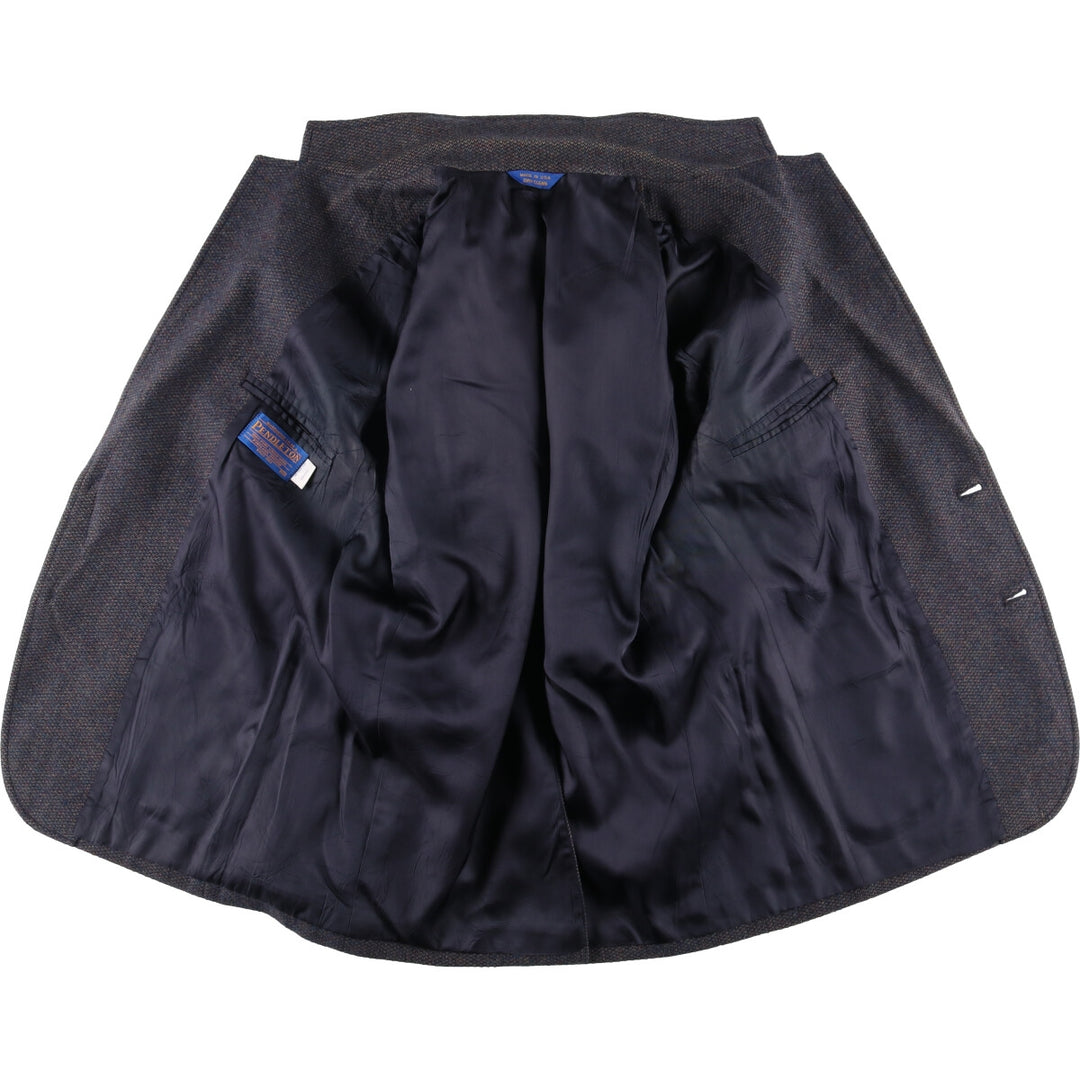 Pendleton wool tailored jacket, made in the USA, men's size L wool Charcoal Vintage Second Hand