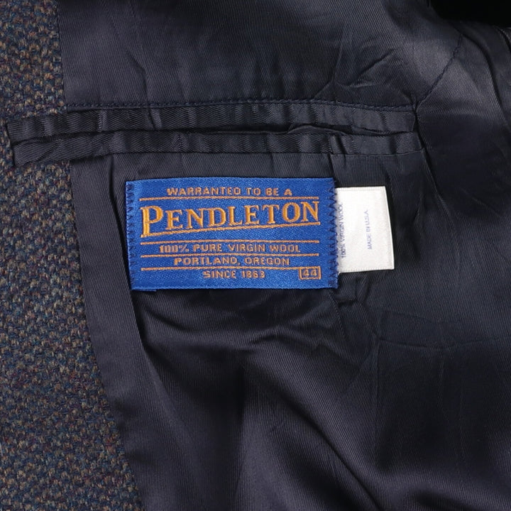 Pendleton wool tailored jacket, made in the USA, men's size L wool Charcoal Vintage Second Hand