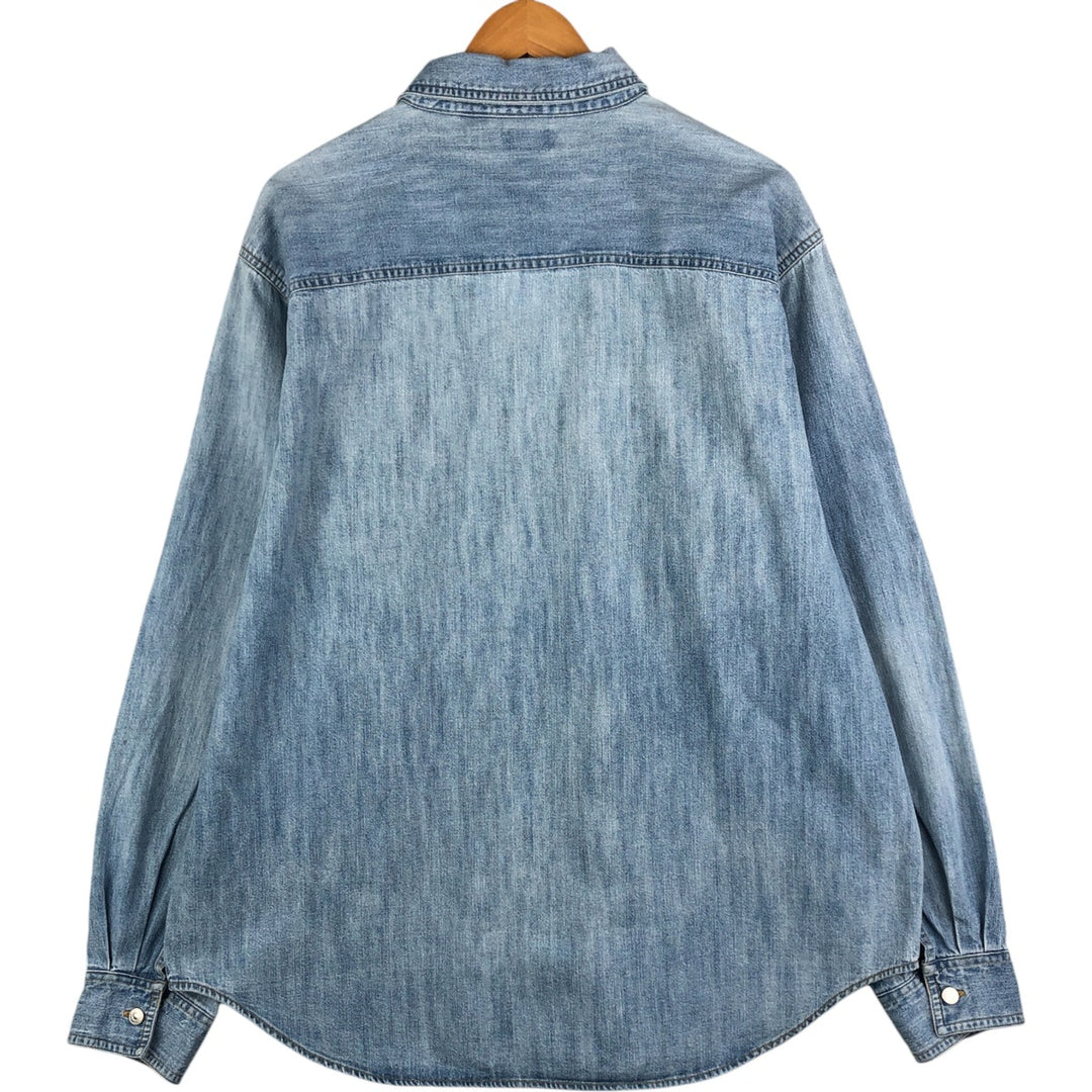 90s-00'S Levi's Jeans Long Sleeve Denim Shirt, Men's Size XL, Vintage cotton Blue type light blue Vintage Second Hand