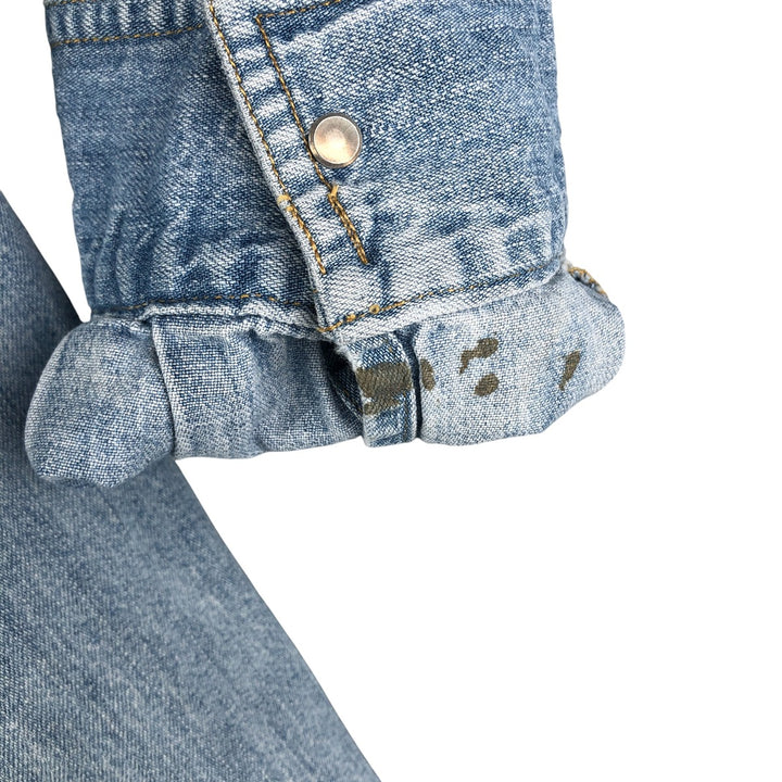 90s-00'S Levi's Jeans Long Sleeve Denim Shirt, Men's Size XL, Vintage cotton Blue type light blue Vintage Second Hand