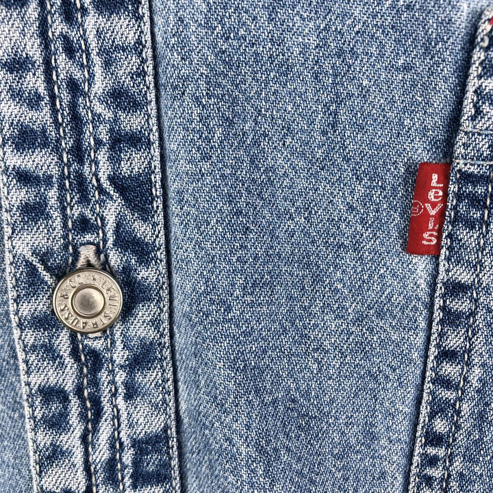 90'S Levi's Long Sleeve Denim Shirt, Men's XL, Vintage cotton Blue type light blue Vintage Second Hand