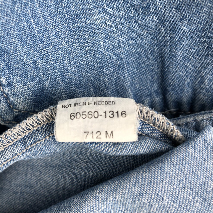 90'S Levi's long-sleeved denim shirt, men's size M, vintage cotton Blue type light blue Vintage Second Hand