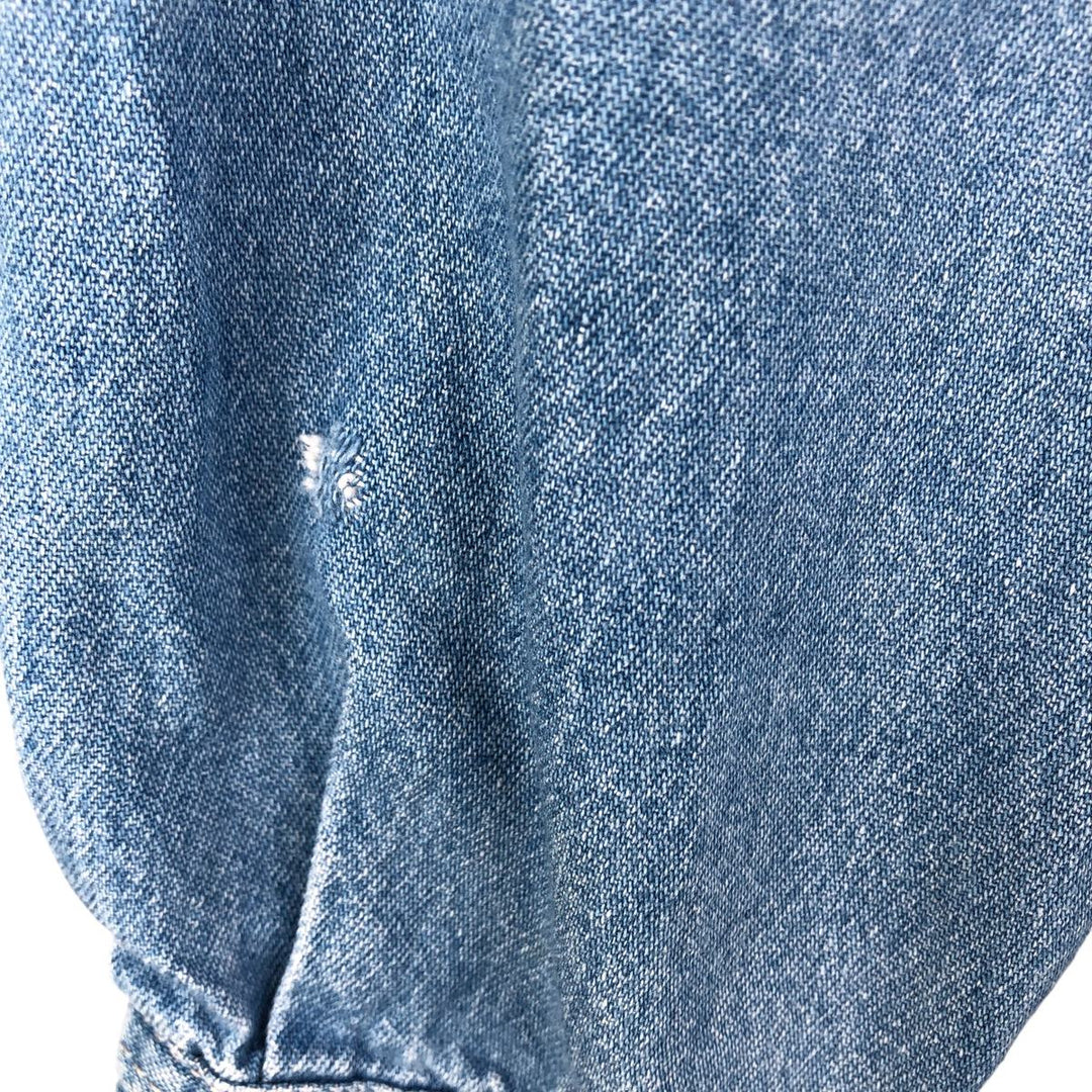 90'S Levi's long-sleeved denim shirt, men's size M, vintage cotton Blue type light blue Vintage Second Hand