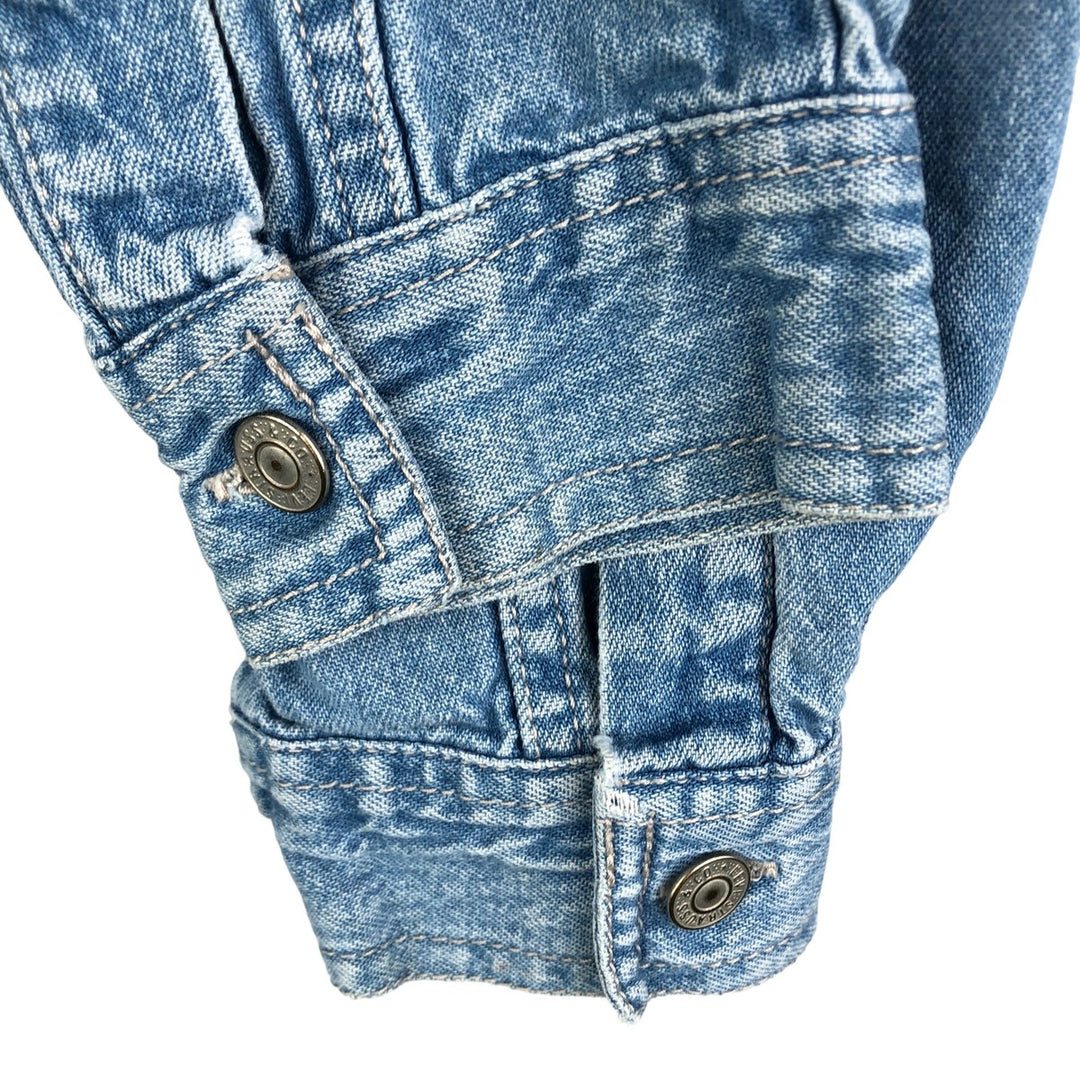 90'S Levi's long-sleeved denim shirt, men's size M, vintage cotton Blue type light blue Vintage Second Hand