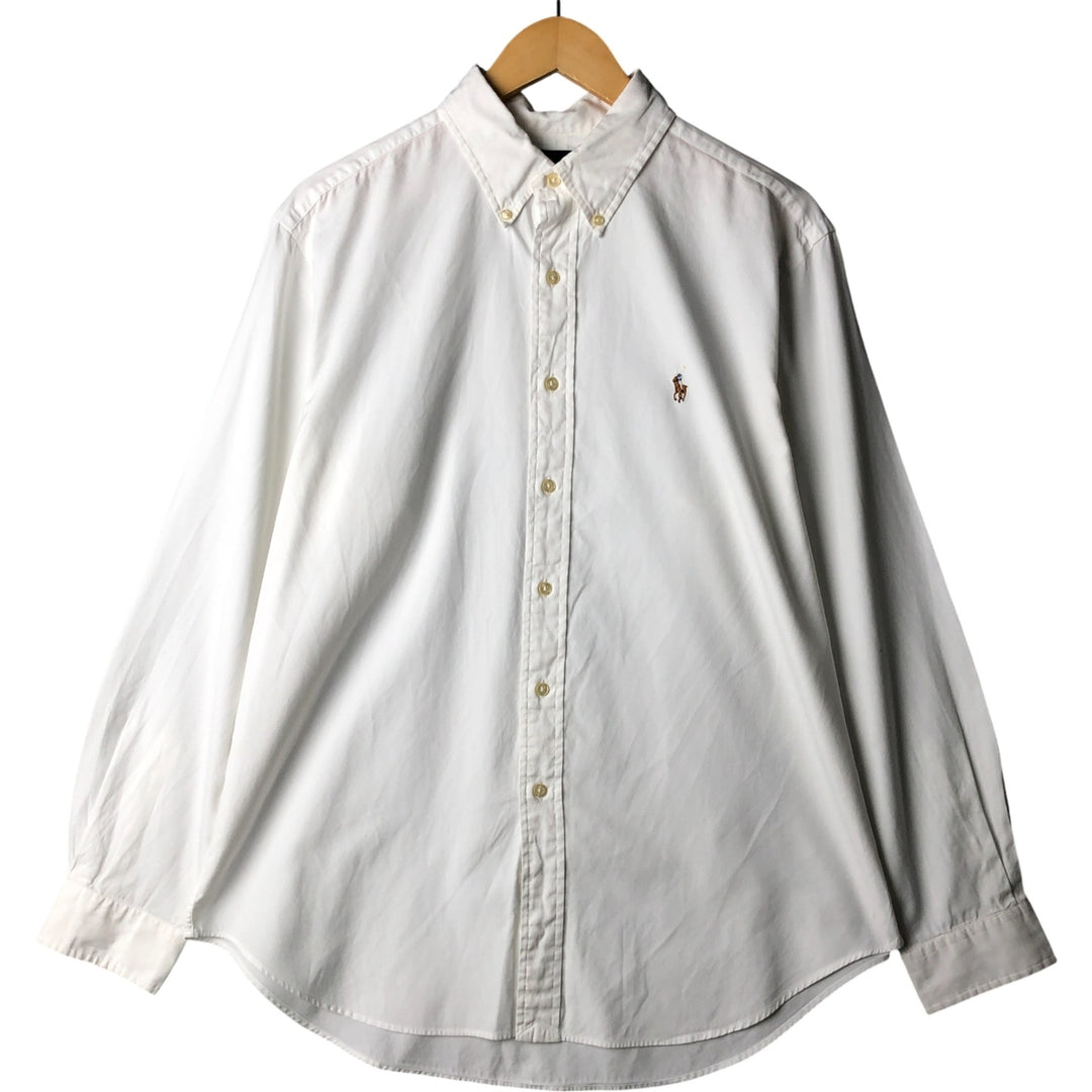 Ralph Lauren Classic Fit Long Sleeve Button Down Shirt Men's XL cotton white type Vintage Second Hand
