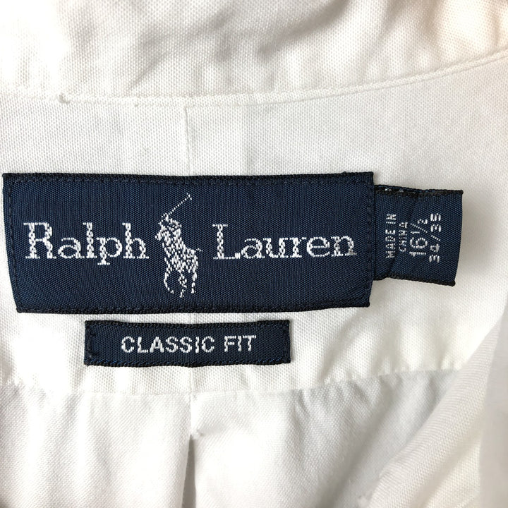Ralph Lauren Classic Fit Long Sleeve Button Down Shirt Men's XL cotton white type Vintage Second Hand