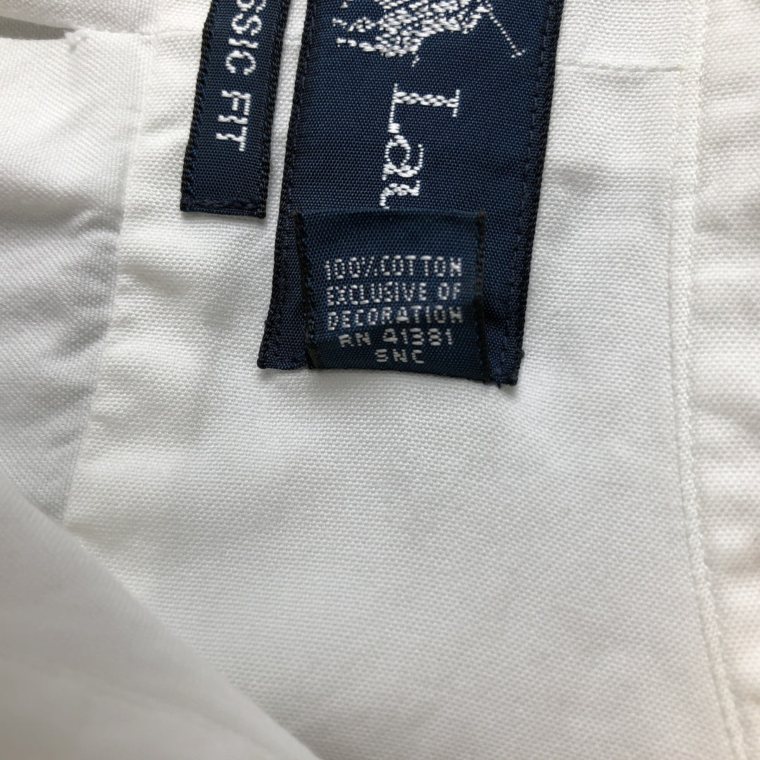 Ralph Lauren Classic Fit Long Sleeve Button Down Shirt Men's XL cotton white type Vintage Second Hand