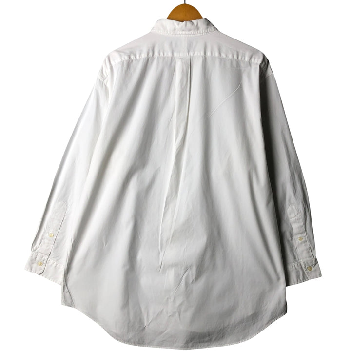 Ralph Lauren YARMOUTH long sleeve button down shirt, men's XL size cotton white type Vintage Second Hand
