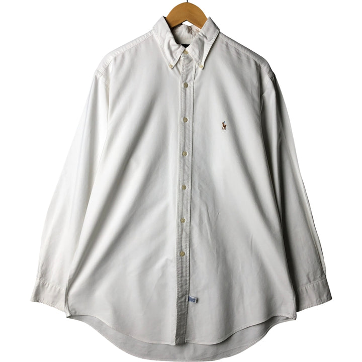 Ralph Lauren YARMOUTH long sleeve button down shirt, men's XL size cotton white type Vintage Second Hand