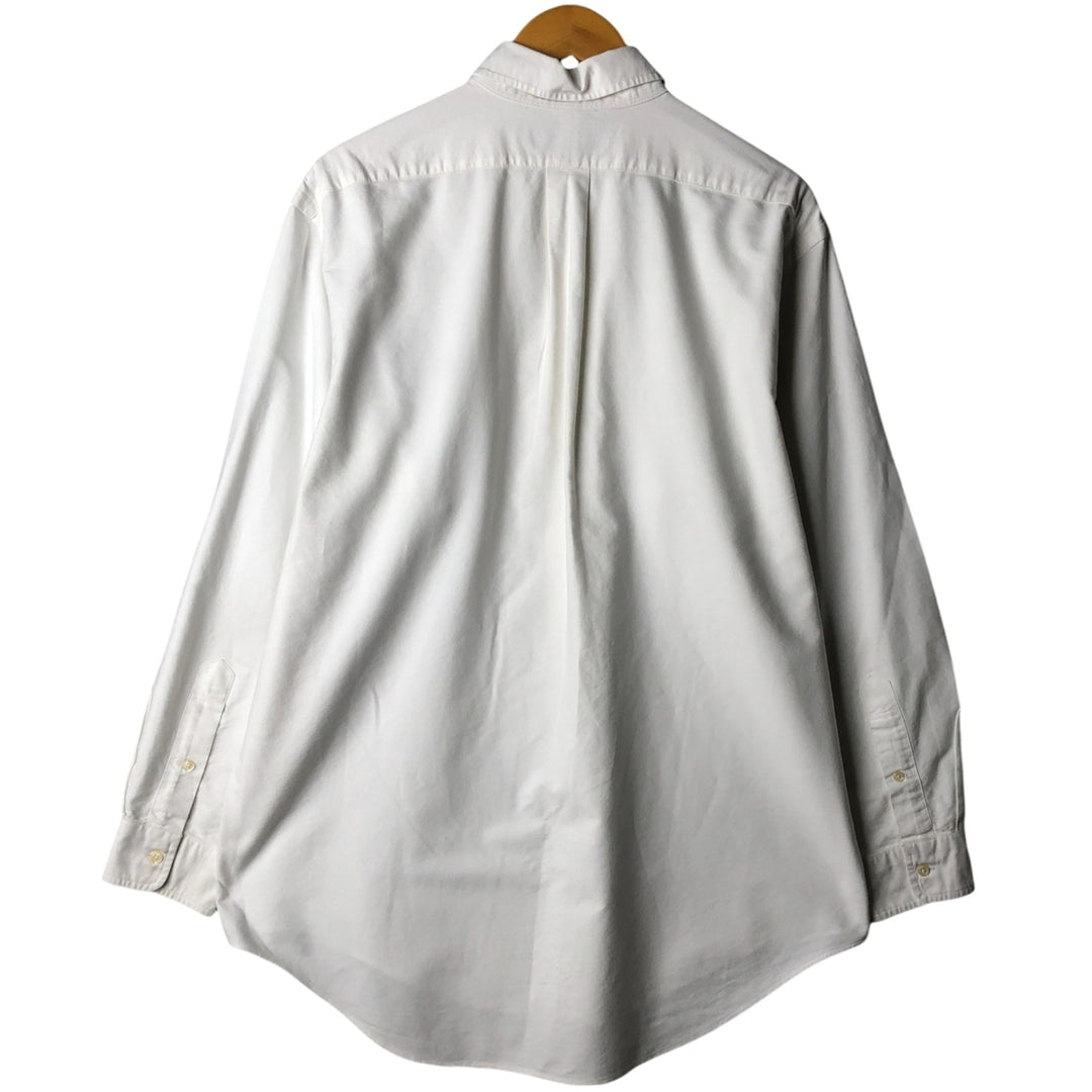 Ralph Lauren YARMOUTH long sleeve button down shirt, men's XL size cotton white type Vintage Second Hand