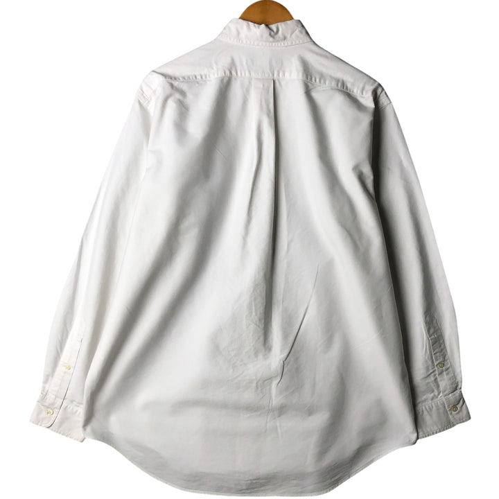 Ralph Lauren YARMOUTH long sleeve button down shirt, men's XL size cotton white type Vintage Second Hand