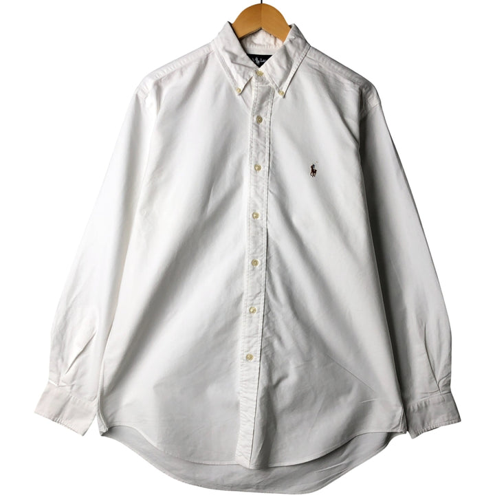 Ralph Lauren YARMOUTH long sleeve button down shirt, men's XL size cotton white type Vintage Second Hand