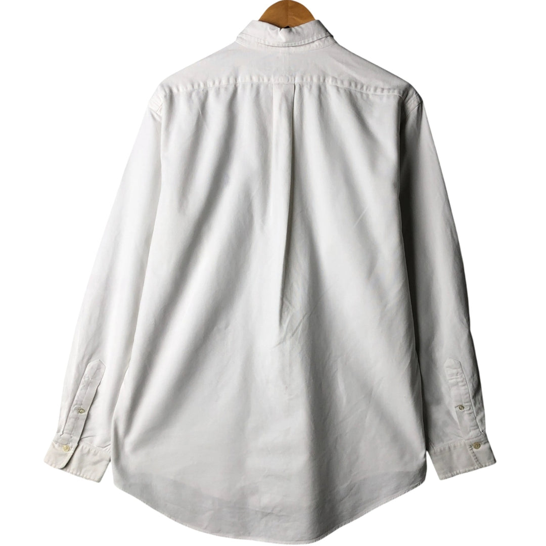 Ralph Lauren long sleeve button down shirt, men's size L cotton white type Vintage Second Hand