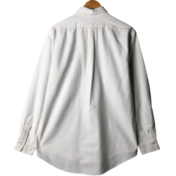 Ralph Lauren long sleeve button down shirt, men's size L cotton white type Vintage Second Hand