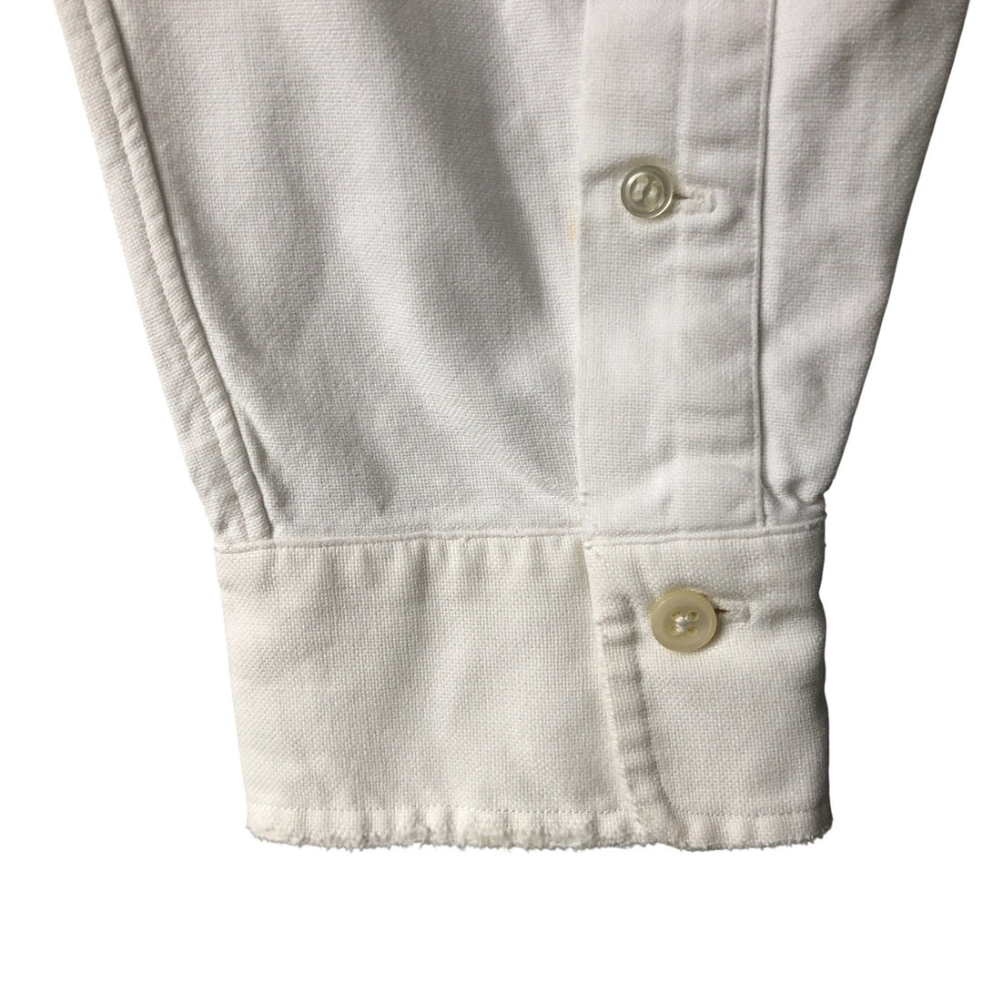 Ralph Lauren long sleeve button down shirt, men's size L cotton white type Vintage Second Hand