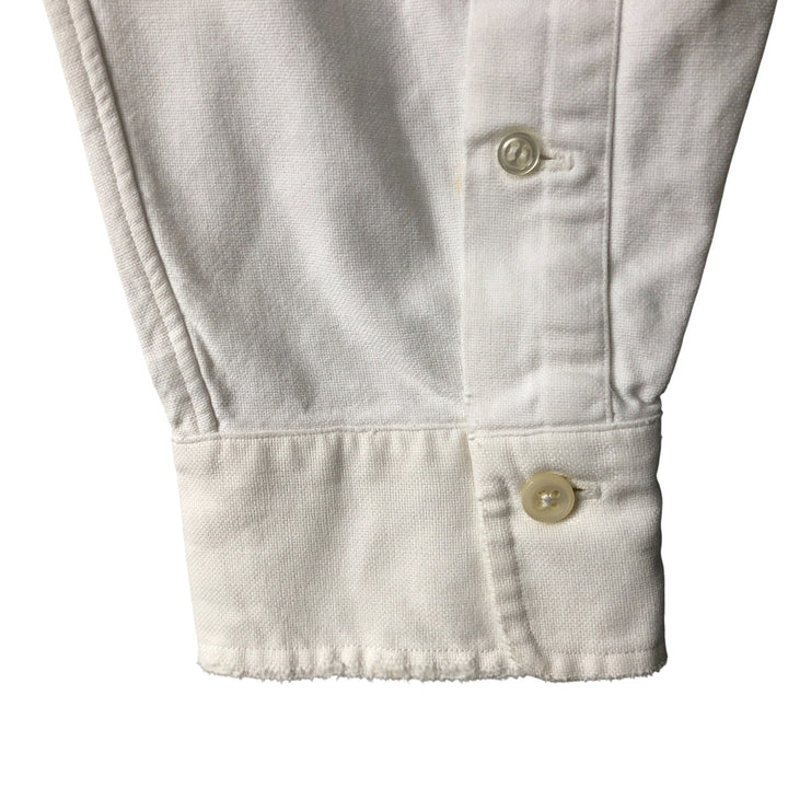 Ralph Lauren long sleeve button down shirt, men's size L cotton white type Vintage Second Hand
