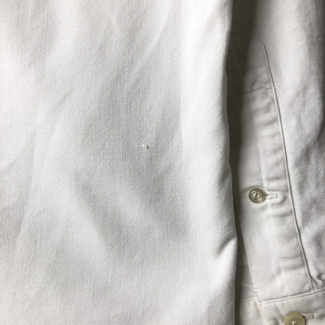 Ralph Lauren long sleeve button down shirt, men's size L cotton white type Vintage Second Hand