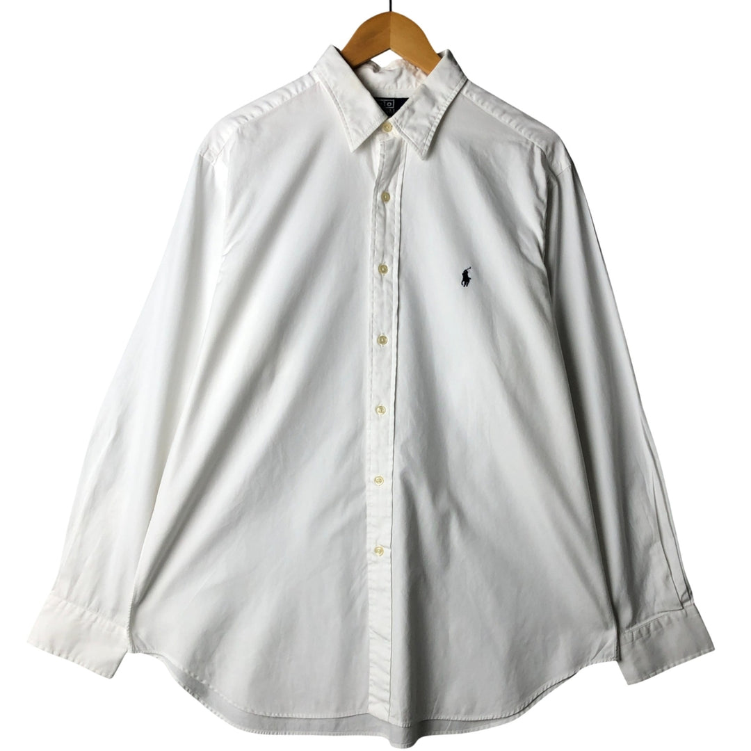 Ralph Lauren POLO by Ralph Lauren ANDREW long sleeve cotton shirt, men's XL size cotton white type Vintage Second Hand