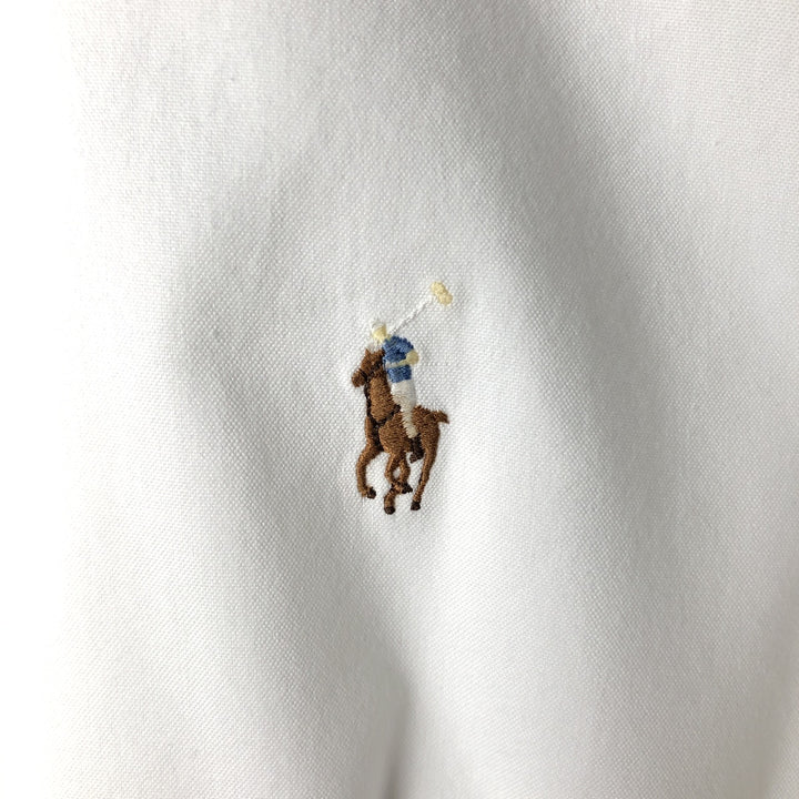 Ralph Lauren YARMOUTH long sleeve button down shirt, men's XL size cotton white type Vintage Second Hand