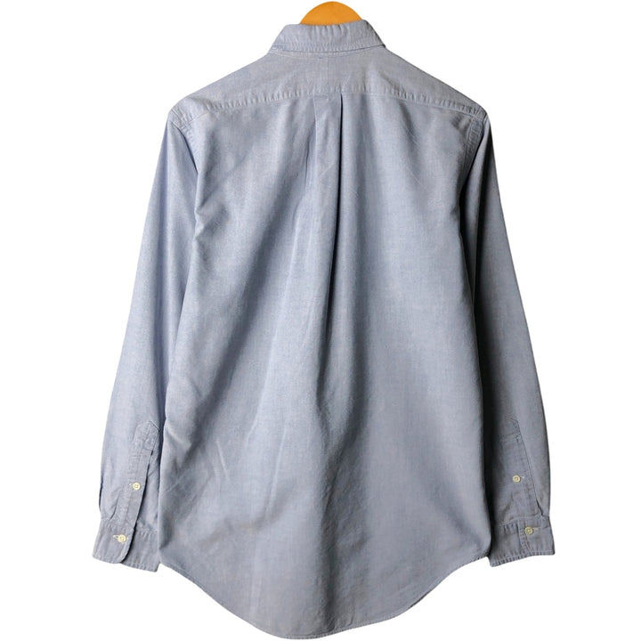 Ralph Lauren long sleeve button down shirt, men's size L cotton navy blue type Vintage Second Hand