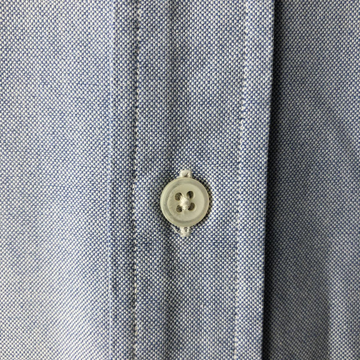 Ralph Lauren long sleeve button down shirt, men's size L cotton navy blue type Vintage Second Hand