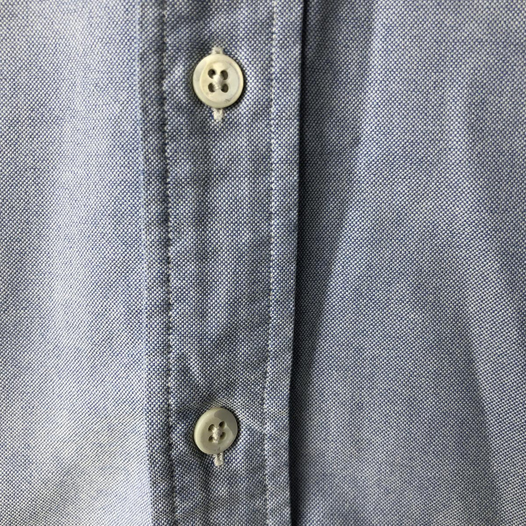 Ralph Lauren long sleeve button down shirt, men's size L cotton navy blue type Vintage Second Hand