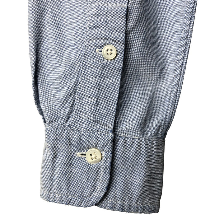Ralph Lauren long sleeve button down shirt, men's size L cotton navy blue type Vintage Second Hand