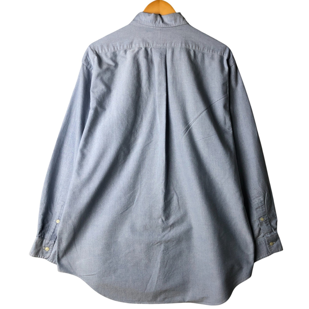 Ralph Lauren YARMOUTH long sleeve button down shirt, men's XL size cotton navy blue type Vintage Second Hand