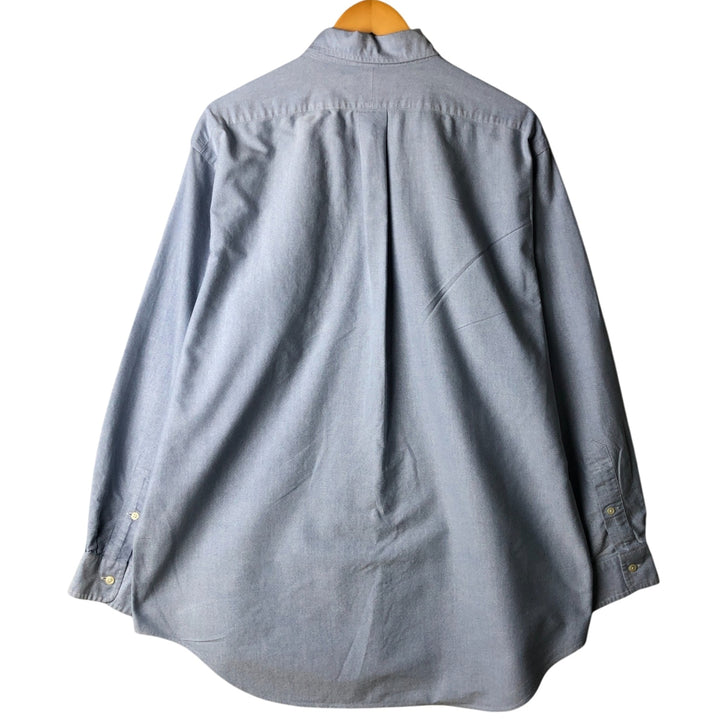 Ralph Lauren YARMOUTH long sleeve button down shirt, men's XL size cotton navy blue type Vintage Second Hand