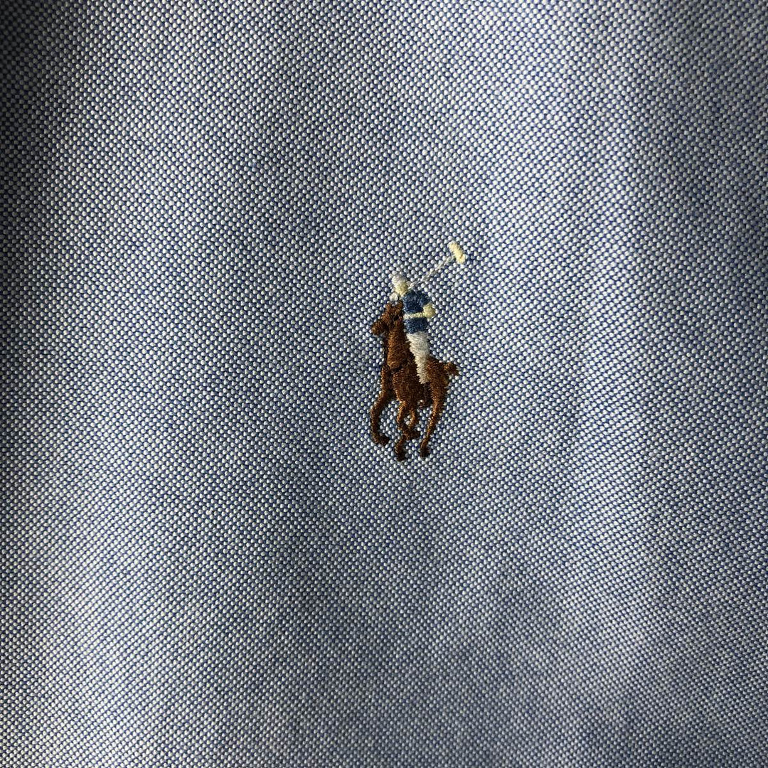 Ralph Lauren YARMOUTH long sleeve button down shirt, men's XL size cotton navy blue type Vintage Second Hand