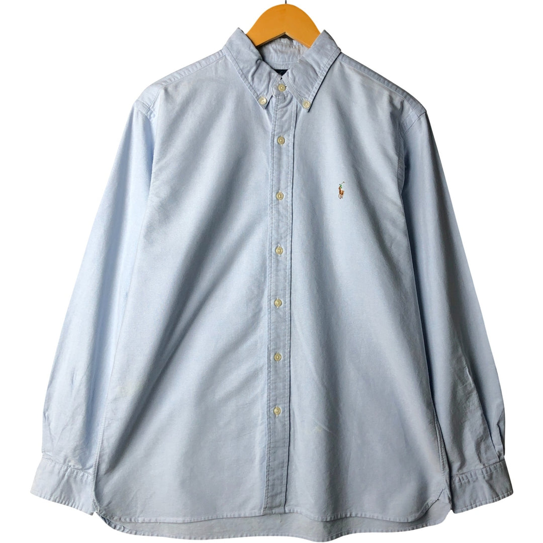 Ralph Lauren Classic Fit Long Sleeve Button Down Shirt, Men's Size L cotton Blue type light blue Vintage Second Hand