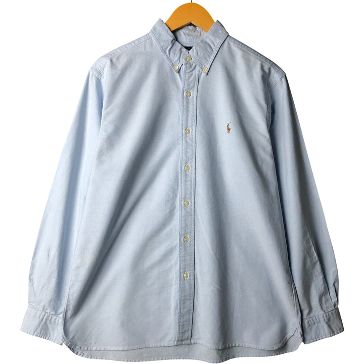 Ralph Lauren Classic Fit Long Sleeve Button Down Shirt, Men's Size L cotton Blue type light blue Vintage Second Hand