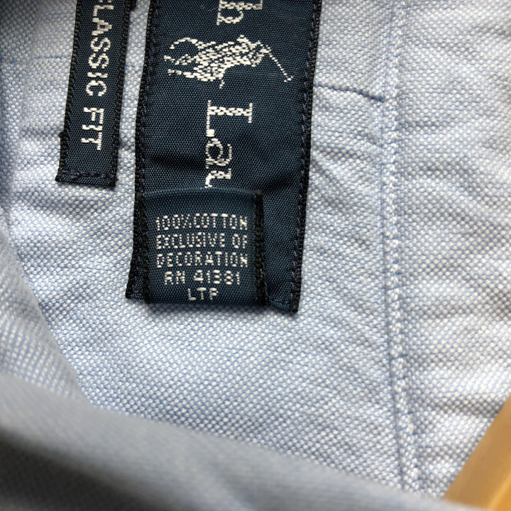 Ralph Lauren Classic Fit Long Sleeve Button Down Shirt, Men's Size L cotton Blue type light blue Vintage Second Hand