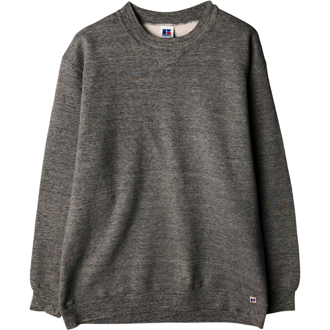 90'S Russell plain blank sweatshirt, sweatshirt, made in USA, men's size L, vintage polyester gray type Vintage Second Hand