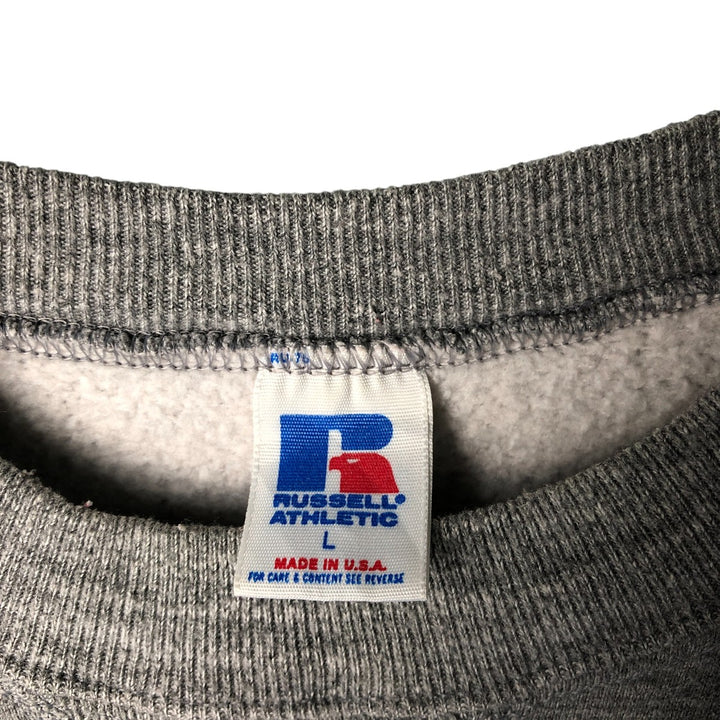 90'S Russell plain blank sweatshirt, sweatshirt, made in USA, men's size L, vintage polyester gray type Vintage Second Hand