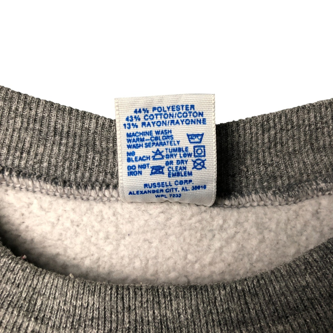 90'S Russell plain blank sweatshirt, sweatshirt, made in USA, men's size L, vintage polyester gray type Vintage Second Hand