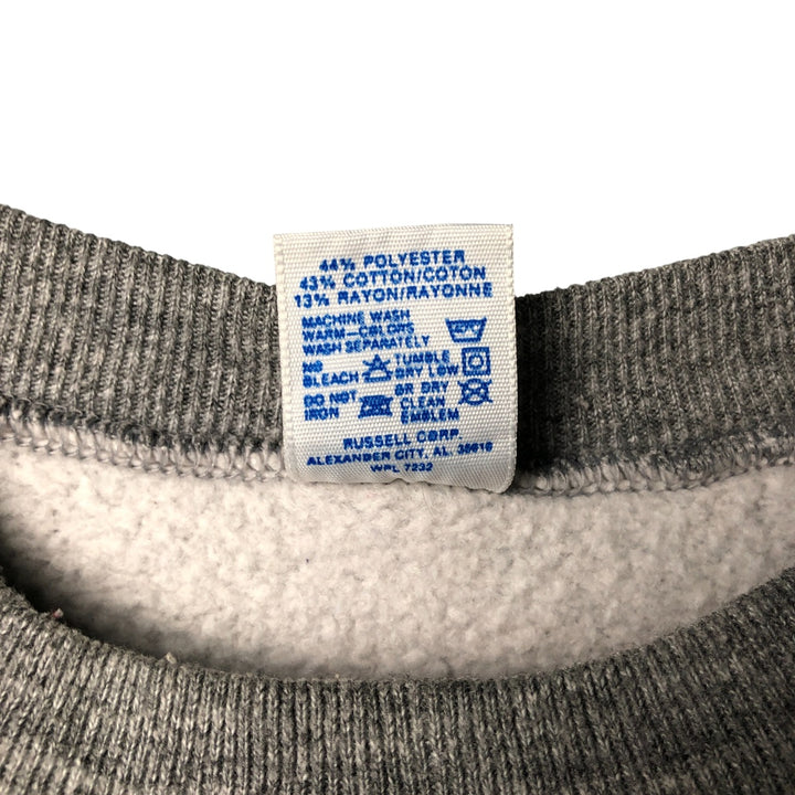 90'S Russell plain blank sweatshirt, sweatshirt, made in USA, men's size L, vintage polyester gray type Vintage Second Hand