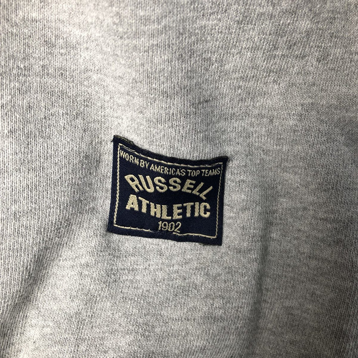 Vintage 90'S Russell V-neck plain blank sweatshirt, made in the USA, men's size XL polyester gray type Vintage Second Hand