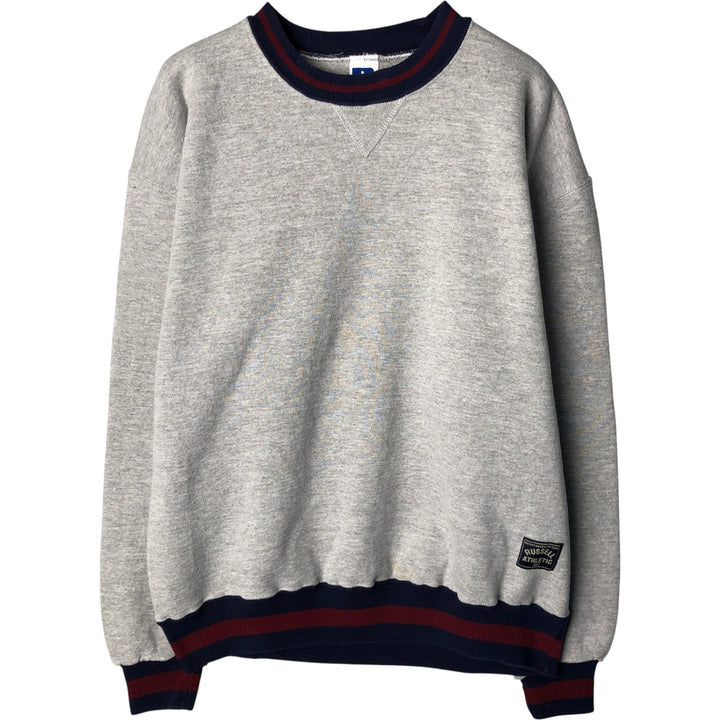 90'S Russell plain blank sweatshirt, sweatshirt, made in USA, men's size L, vintage polyester gray type Vintage Second Hand
