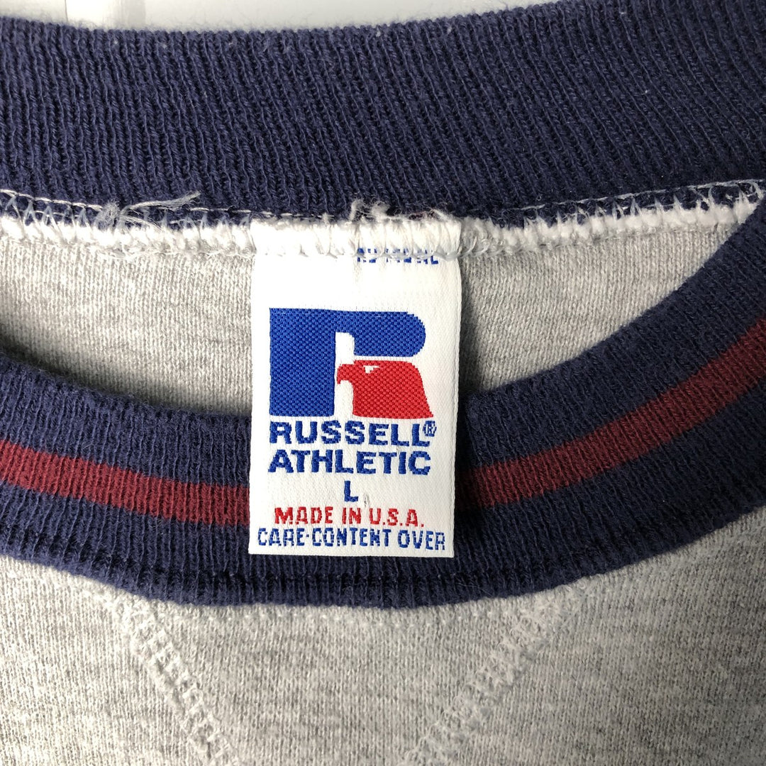 90'S Russell plain blank sweatshirt, sweatshirt, made in USA, men's size L, vintage polyester gray type Vintage Second Hand