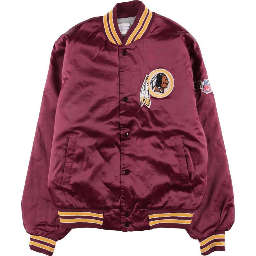 80s-90'S NFL Washington Redskins Nylon Varsity Jacket, Men's Size Medium Nylon burgundy type Vintage Second Hand